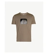 C.p. Company Logo-print Cotton-jersey T-shirt In Dusty Olive