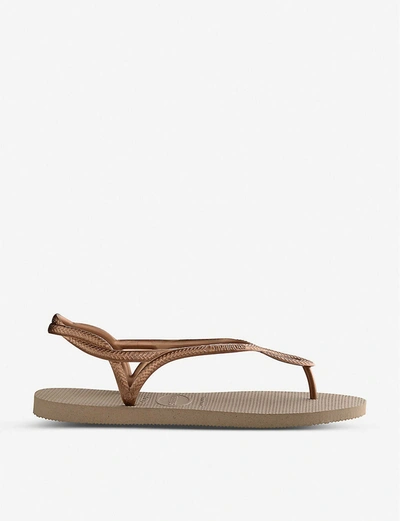 Havaianas Luna Rubber Sandals In Luna Rose Gold/rose