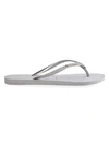 Havaianas Women's Slim Glitter Flip Flops In Ice Gray