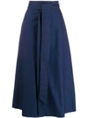 Tibi Falda Skirt In Blue