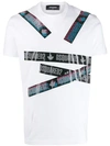 Dsquared2 Logo-tape Print Cotton T-shirt In White