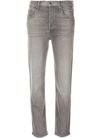 Mother The Tomcat Ankle Straight-leg Jeans In Beam Me Up In Grey