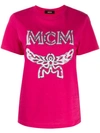 Mcm Women's Classic Logo T-shirt In Qs00s Sugar Pink