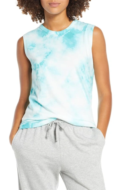 Alternative Tie Dye Muscle Tee In Blue Lagoon