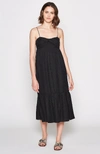 Joie Chayton Ruffle Hem Midi Sundress In Caviar