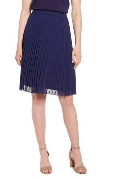 Anne Klein Sunburst-pleat Skirt In Eclipse