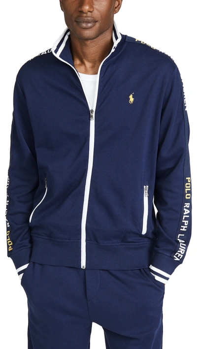 Polo Ralph Lauren Men's Logo Graphic Track Jacket In Navy