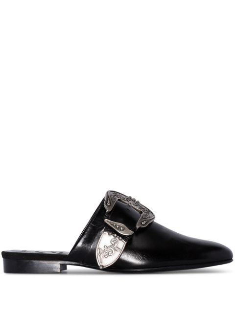 LOEWE flat western mules