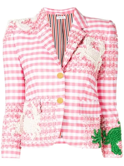 Thom Browne Pearl Embroidery Modular Sport Coat - Pink