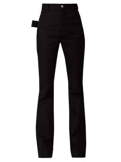 Bottega Veneta Women's Compact High-waist Trousers In Black