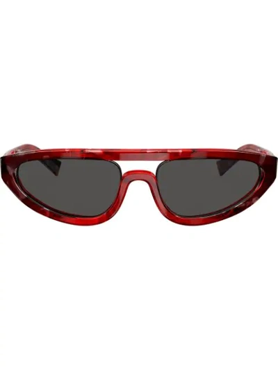 Alain Mikli Aviator Thick Sunglasses In Red