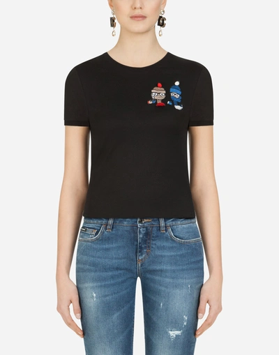 Dolce & Gabbana T-shirt With Patches Of The Designers