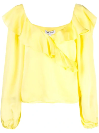 Opening Ceremony Cascade Wrap Top In 7938 Daffodil