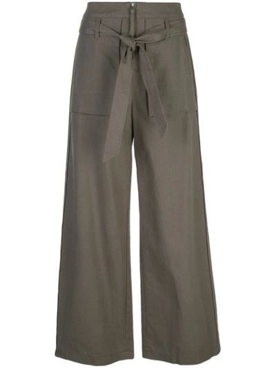 Opening Ceremony Wide-leg Cargo Trousers In Green