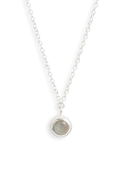 Anna Beck Labradorite Pendant Necklace In Silver/ Labradorite