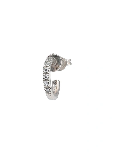 Angostura Earring With Diamond In Gold-silver