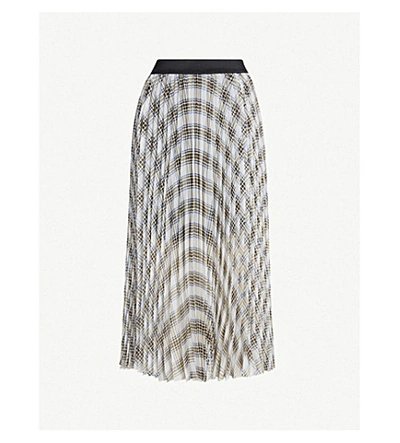 Maje Junga Plaid High-rise Woven Skirt In Multico