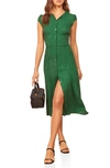 Reformation Fauna Front Button Midi Dress In Jitterbug