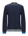 Grey Daniele Alessandrini Sweaters In Dark Blue