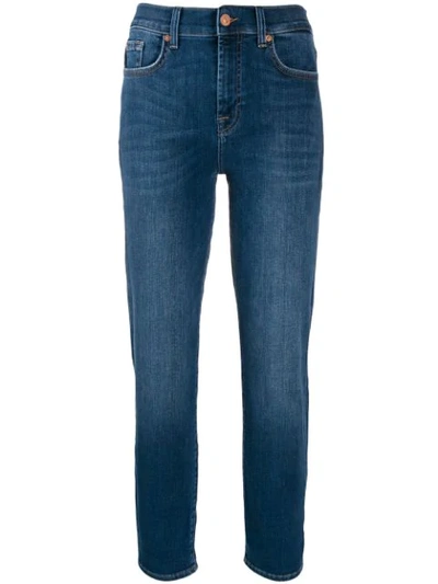 7 For All Mankind Classic Bootcut Jeans In Blue