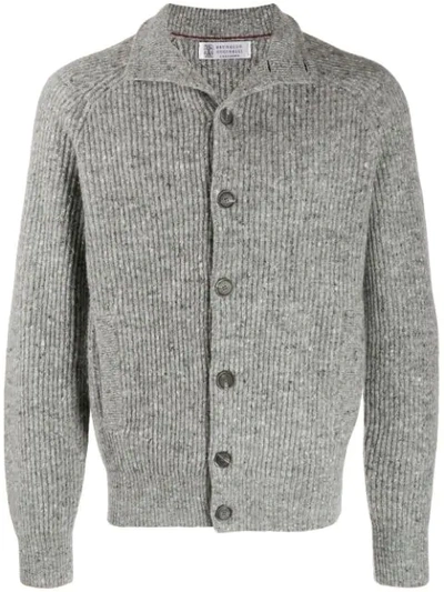 Brunello Cucinelli Button-down Cardigan In Grey