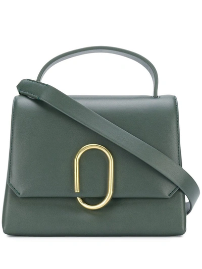 3.1 Phillip Lim 'alix' Paperclip Flap Mini Leather Satchel In Green