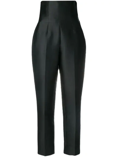 Stella Mccartney High-waist Corset Trousers In Black