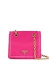 Prada Contrast Stitching Nylon Mini Bag In Pink