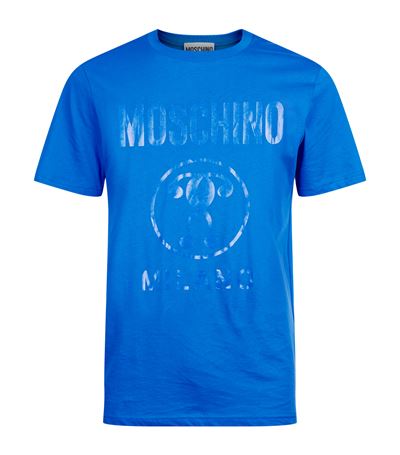 Moschino Contrast Logo T-shirt In Blue | ModeSens