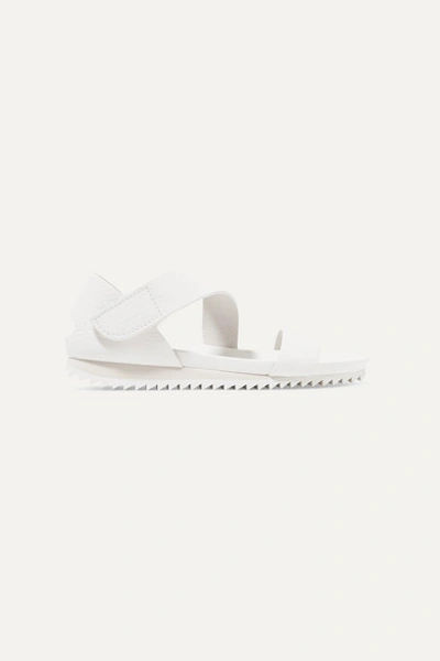 Pedro Garcia Jedda Textured-leather Sandals In White