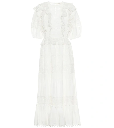 Ulla Johnson Guinivere Cotton-blend Maxi Dress In White
