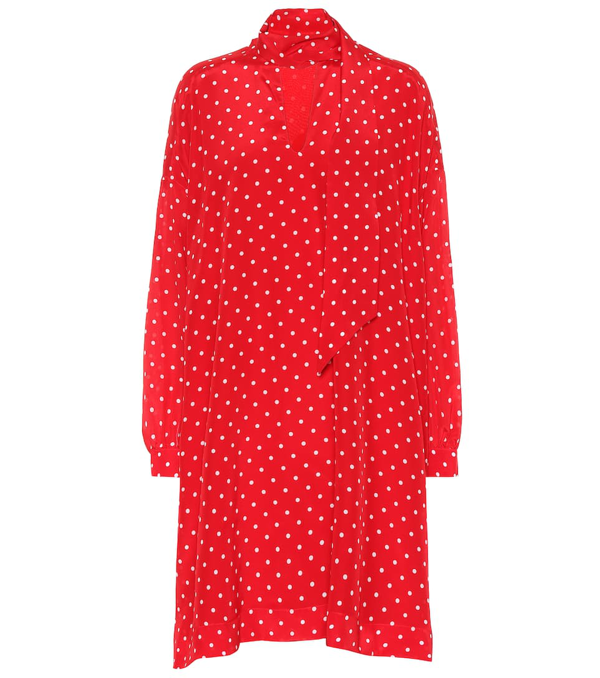 balenciaga polka dot dress