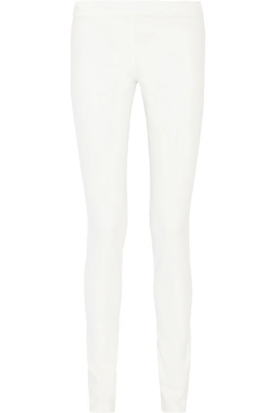 The Row Stratton Stretch Cotton-blend Leggings In White