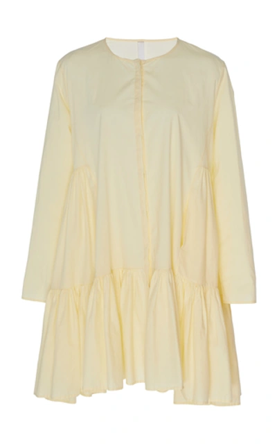 Merlette Martel Ruffled Shirt Dress In Yellow