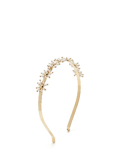 Rosantica Daisy Faux-pearl Embellished Headband In Gold,white