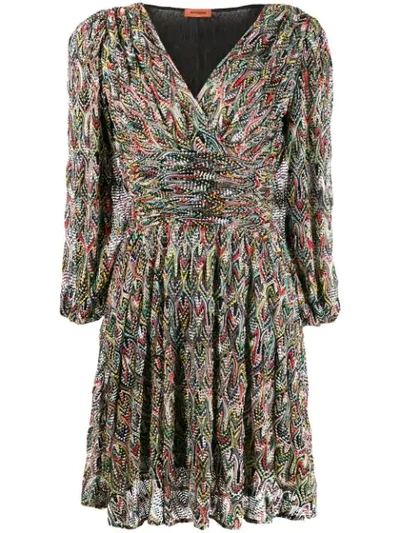 Missoni Leaf-knitted Lace Cocktail Dress In Multi