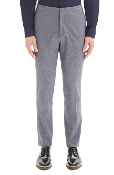 Theory Payton Micro-houndstooth Slim Fit Pants In Eclipse Multi