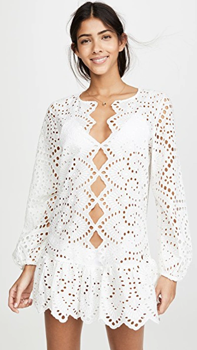 Eberjey Giorgia Elba Tunic Swim Cover-up In White ModeSens