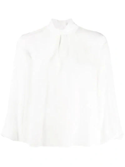 Pinko Wide Sleeve Blouse In White