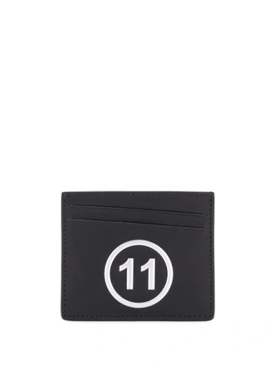 Maison Margiela Logo Printed Cardholder In Black