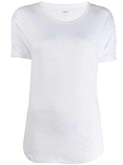 Isabel Marant Étoile Short-sleeve Fitted T-shirt In White