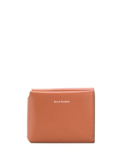 Acne Studios Tri-fold Card Wallet In Brown