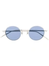 Matsuda Round Framed Sunglasses In Metallic