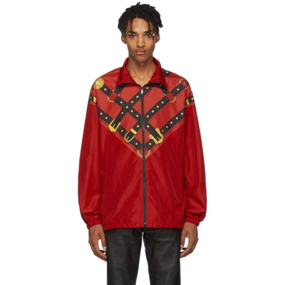 Versace Sportjacke Mit Harness-print In Red