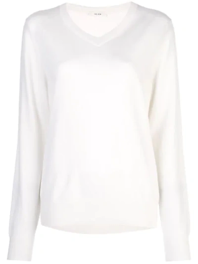 The Row Loose Fit Sweater In White