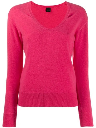 Pinko Long Sleeved Pullover In N51 Fuchsia