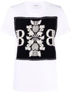 Barrie Embroidered Logo Cotton T-shirt In Weiss