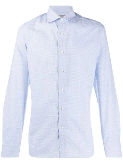 Canali Checked Shirt In Blue
