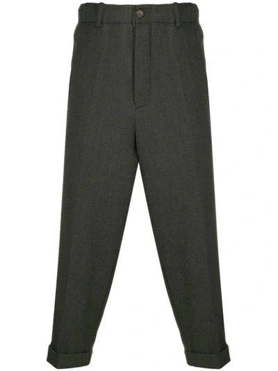 Société Anonyme Cropped Tailored Trousers In Green