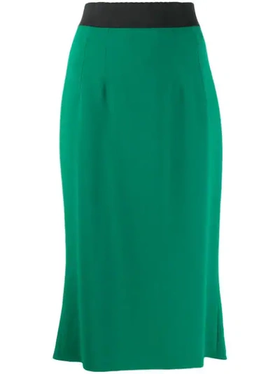 Dolce & Gabbana Midi Pencil Skirt In V0403 Green